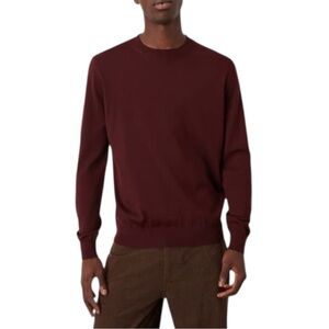 SUITSUPPLY Mens Crewneck Merino Wool Sweater size XL in Burgundy